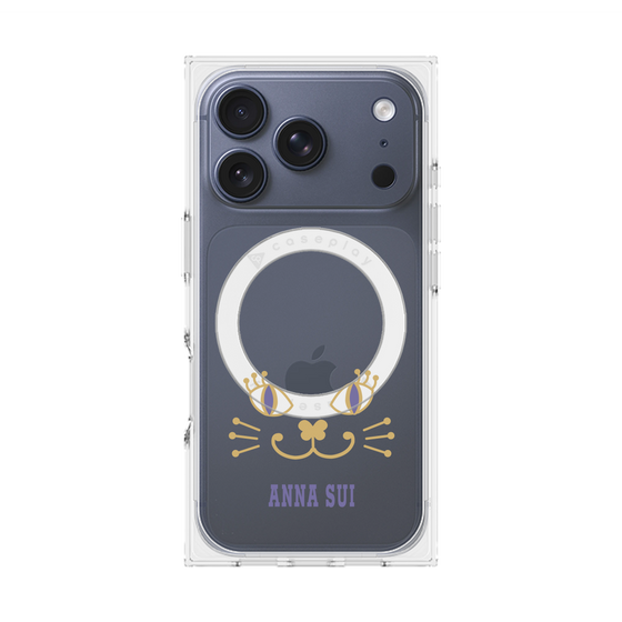 プレミアムスクエアケース with MagSafe［ ANNA SUI - フェイス - クリア ］