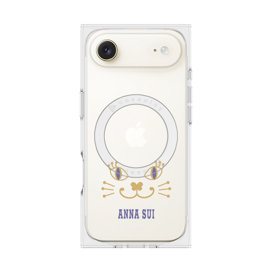 プレミアムスクエアケース with MagSafe［ ANNA SUI - フェイス - クリア ］