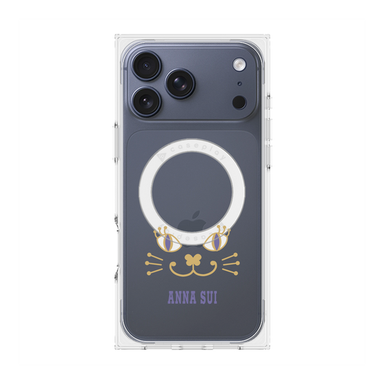 プレミアムスクエアケース with MagSafe［ ANNA SUI - フェイス - クリア ］