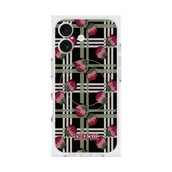 プレミアムスクエアケース with MagSafe［ ANNA SUI - クローバーフラワー ］