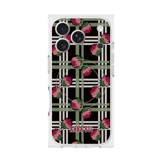 プレミアムスクエアケース with MagSafe［ ANNA SUI - クローバーフラワー ］