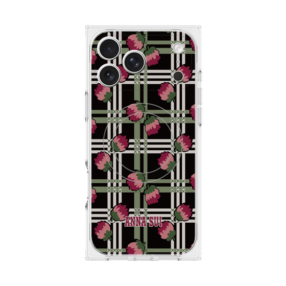 プレミアムスクエアケース with MagSafe［ ANNA SUI - クローバーフラワー ］