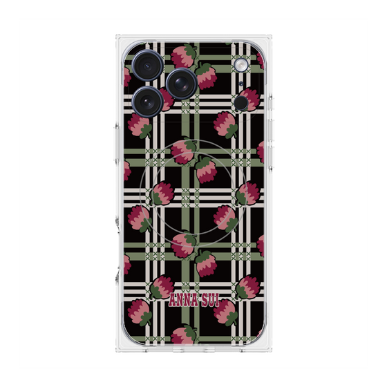 プレミアムスクエアケース with MagSafe［ ANNA SUI - クローバーフラワー ］