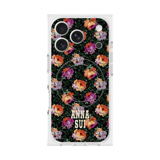 プレミアムスクエアケース with MagSafe［ ANNA SUI - オンブルローズ ］