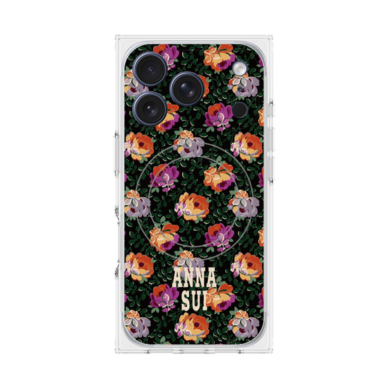 プレミアムスクエアケース with MagSafe［ ANNA SUI - オンブルローズ ］