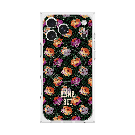 プレミアムスクエアケース with MagSafe［ ANNA SUI - オンブルローズ ］