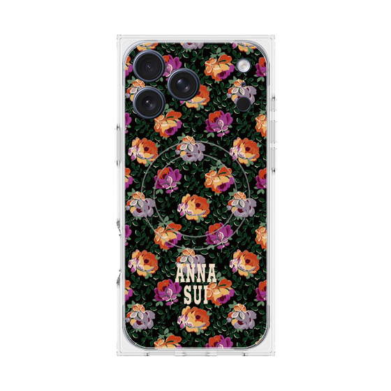 プレミアムスクエアケース with MagSafe［ ANNA SUI - オンブルローズ ］
