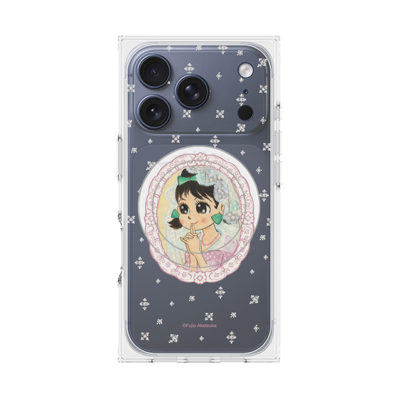 プレミアムスクエアケース with MagSafe［ ひみつのアッコちゃん - テクマクマヤコン - クリア ］