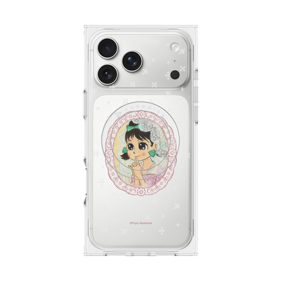 プレミアムスクエアケース with MagSafe［ ひみつのアッコちゃん - テクマクマヤコン - クリア ］