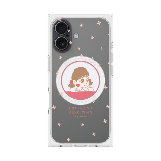 プレミアムスクエアケース with MagSafe［ ひみつのアッコちゃん - アッコちゃん - クリア ］