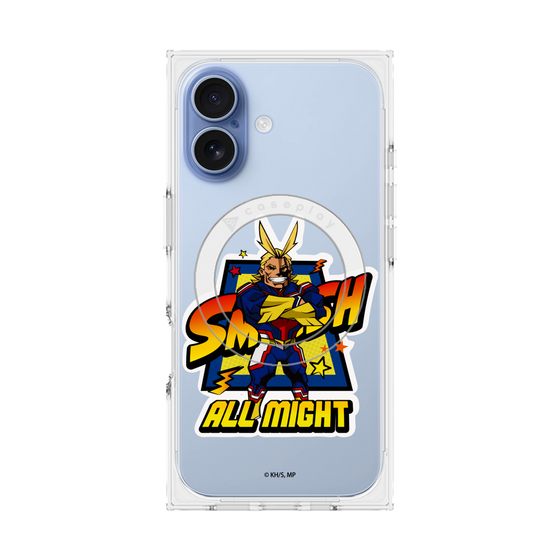 プレミアムスクエアケース with MagSafe［ 僕のヒーローアカデミア - ミニキャラ - オールマイト ］