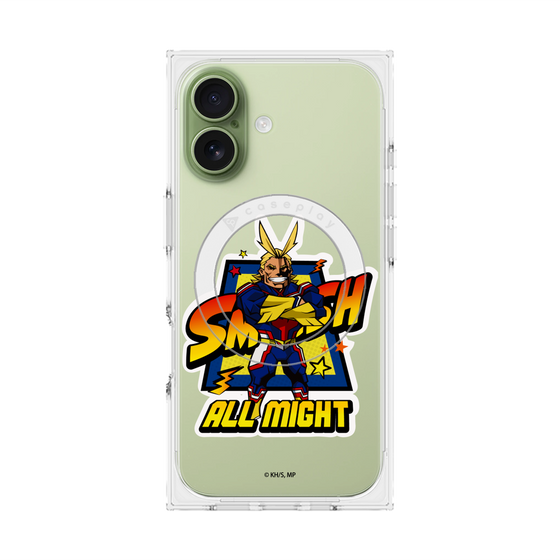 プレミアムスクエアケース with MagSafe［ 僕のヒーローアカデミア - ミニキャラ - オールマイト ］