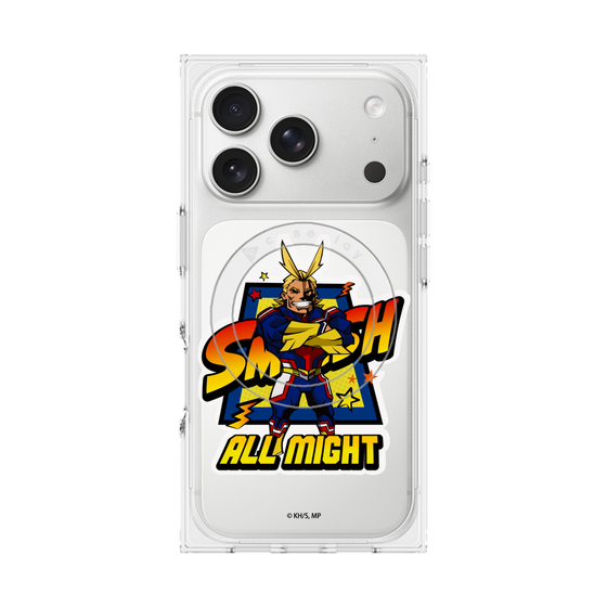 プレミアムスクエアケース with MagSafe［ 僕のヒーローアカデミア - ミニキャラ - オールマイト ］