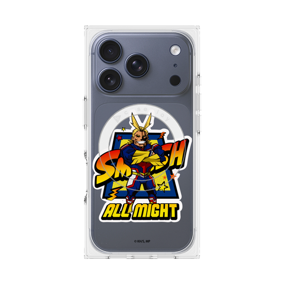 プレミアムスクエアケース with MagSafe［ 僕のヒーローアカデミア - ミニキャラ - オールマイト ］