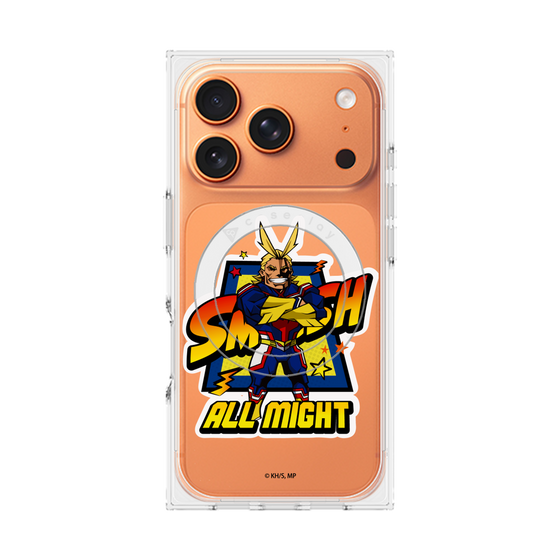 プレミアムスクエアケース with MagSafe［ 僕のヒーローアカデミア - ミニキャラ - オールマイト ］