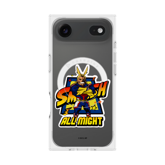プレミアムスクエアケース with MagSafe［ 僕のヒーローアカデミア - ミニキャラ - オールマイト ］