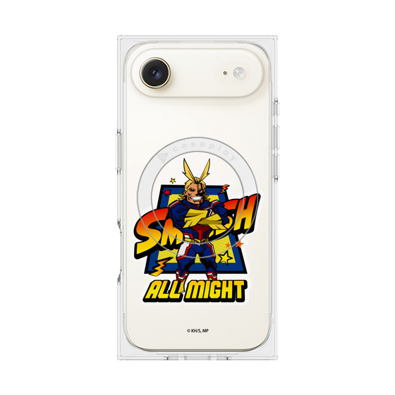 プレミアムスクエアケース with MagSafe［ 僕のヒーローアカデミア - ミニキャラ - オールマイト ］