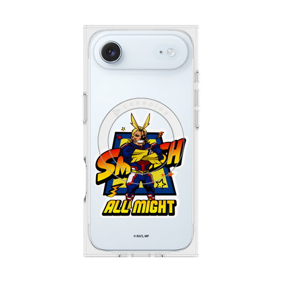 プレミアムスクエアケース with MagSafe［ 僕のヒーローアカデミア - ミニキャラ - オールマイト ］