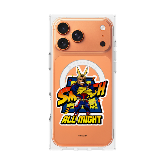 プレミアムスクエアケース with MagSafe［ 僕のヒーローアカデミア - ミニキャラ - オールマイト ］