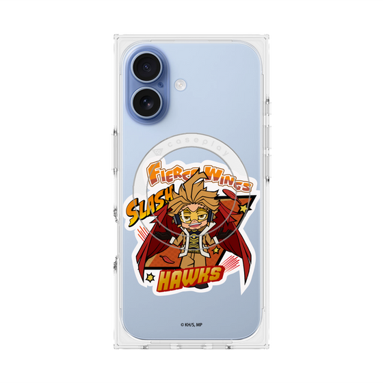 プレミアムスクエアケース with MagSafe［ 僕のヒーローアカデミア - ミニキャラ - ホークス ］