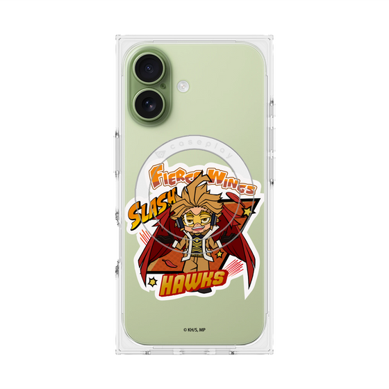 プレミアムスクエアケース with MagSafe［ 僕のヒーローアカデミア - ミニキャラ - ホークス ］