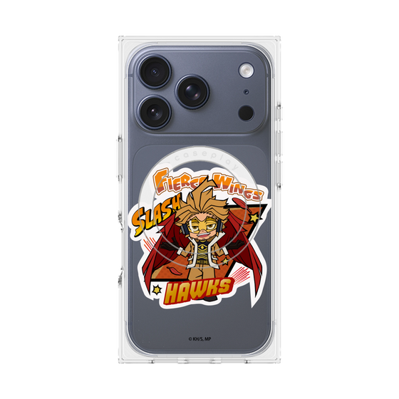 プレミアムスクエアケース with MagSafe［ 僕のヒーローアカデミア - ミニキャラ - ホークス ］