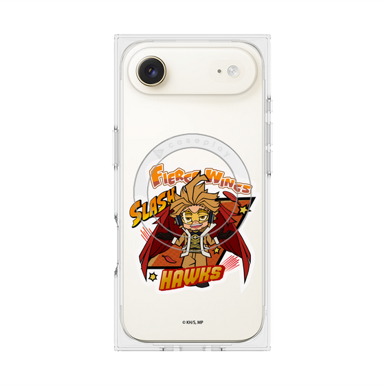 プレミアムスクエアケース with MagSafe［ 僕のヒーローアカデミア - ミニキャラ - ホークス ］