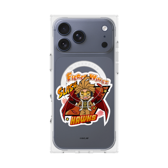 プレミアムスクエアケース with MagSafe［ 僕のヒーローアカデミア - ミニキャラ - ホークス ］