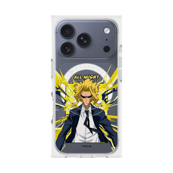 プレミアムスクエアケース with MagSafe［ 僕のヒーローアカデミア - ポップ -オールマイト ］