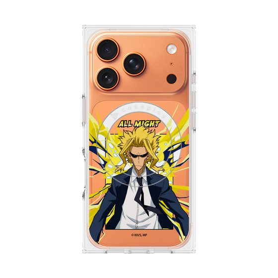 プレミアムスクエアケース with MagSafe［ 僕のヒーローアカデミア - ポップ -オールマイト ］