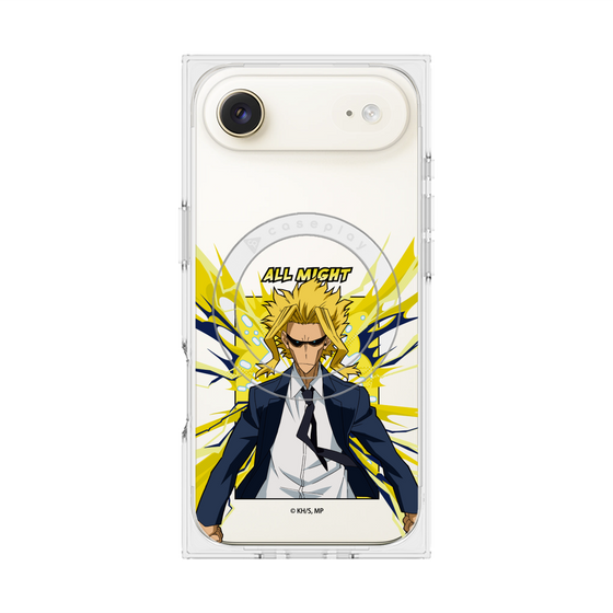 プレミアムスクエアケース with MagSafe［ 僕のヒーローアカデミア - ポップ -オールマイト ］