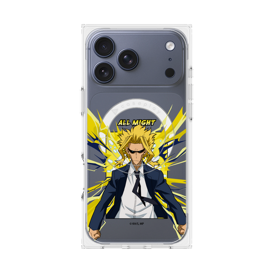 プレミアムスクエアケース with MagSafe［ 僕のヒーローアカデミア - ポップ -オールマイト ］