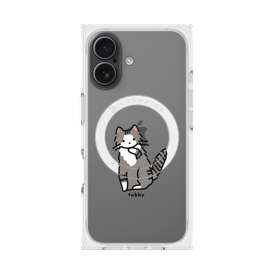 プレミアムスクエアケース with MagSafe［ オリジナル - CASEPLAYネコ - tabby ］