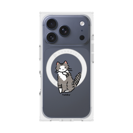 プレミアムスクエアケース with MagSafe［ オリジナル - CASEPLAYネコ - tabby ］