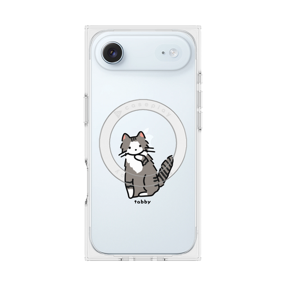 プレミアムスクエアケース with MagSafe［ オリジナル - CASEPLAYネコ - tabby ］