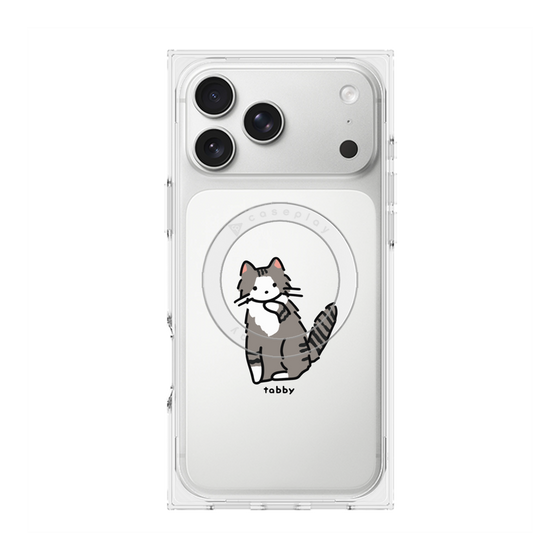 プレミアムスクエアケース with MagSafe［ オリジナル - CASEPLAYネコ - tabby ］