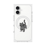 プレミアムスクエアケース with MagSafe［ オリジナル - CASEPLAYネコ - black ］