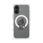 プレミアムスクエアケース with MagSafe［ オリジナル - CASEPLAYネコ - black ］