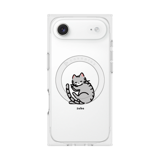 プレミアムスクエアケース with MagSafe［ オリジナル - CASEPLAYネコ - saba ］
