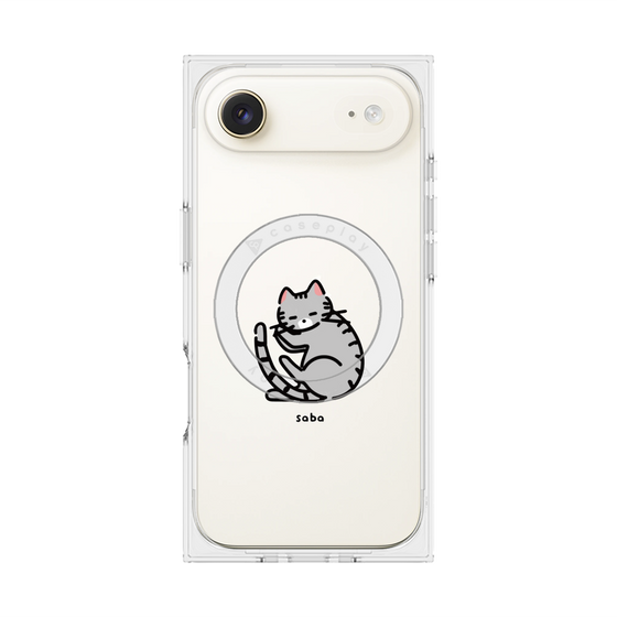 プレミアムスクエアケース with MagSafe［ オリジナル - CASEPLAYネコ - saba ］