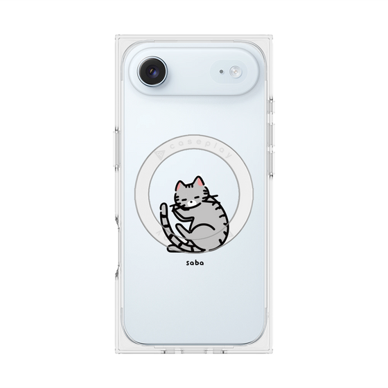 プレミアムスクエアケース with MagSafe［ オリジナル - CASEPLAYネコ - saba ］