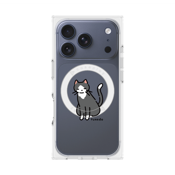 プレミアムスクエアケース with MagSafe［ オリジナル - CASEPLAYネコ - tuxedo ］