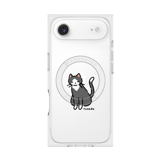 プレミアムスクエアケース with MagSafe［ オリジナル - CASEPLAYネコ - tuxedo ］