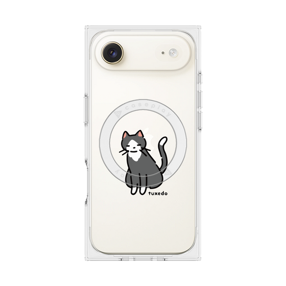 プレミアムスクエアケース with MagSafe［ オリジナル - CASEPLAYネコ - tuxedo ］