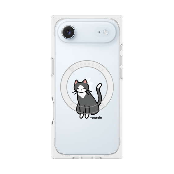 プレミアムスクエアケース with MagSafe［ オリジナル - CASEPLAYネコ - tuxedo ］