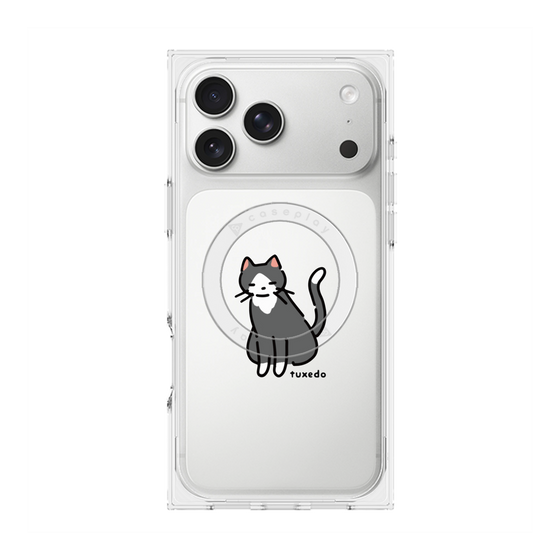 プレミアムスクエアケース with MagSafe［ オリジナル - CASEPLAYネコ - tuxedo ］