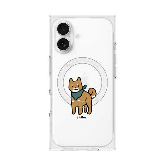 プレミアムスクエアケース with MagSafe［ オリジナル - CASEPLAYイヌ - shiba ］