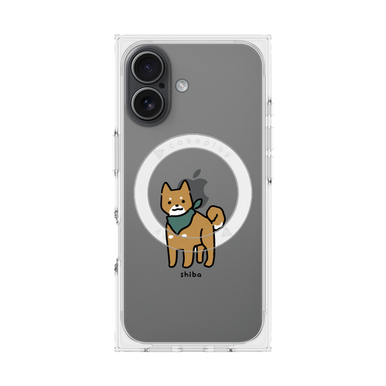 プレミアムスクエアケース with MagSafe［ オリジナル - CASEPLAYイヌ - shiba ］