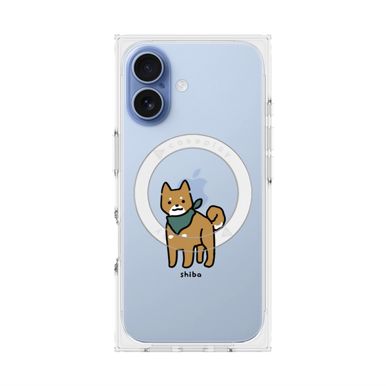 プレミアムスクエアケース with MagSafe［ オリジナル - CASEPLAYイヌ - shiba ］