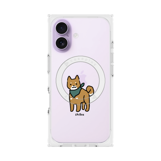 プレミアムスクエアケース with MagSafe［ オリジナル - CASEPLAYイヌ - shiba ］